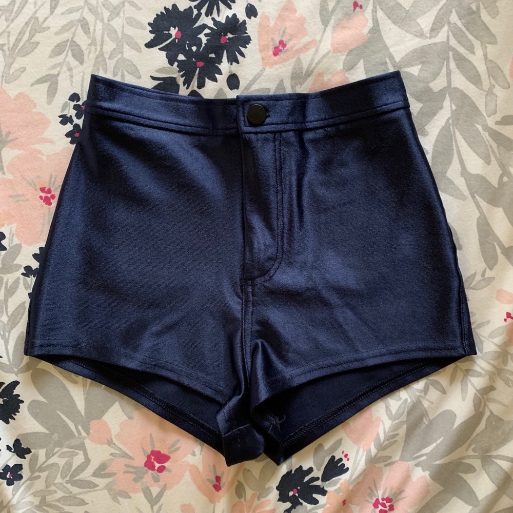 American Apparel Disco Shorts - Navy - Small